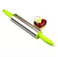 Stainless Steel Rolling Pin with Plastic Handles, Dough Roller for Pizza, Baking, Belan, Belana, Belna, Pie and Cookie with Plastic Handle & Nonstick Surface Roller, Essential Kitchen Utensil Tools Gift Ideas for Bakers -Traditional Pins 10" inch Barrell. 