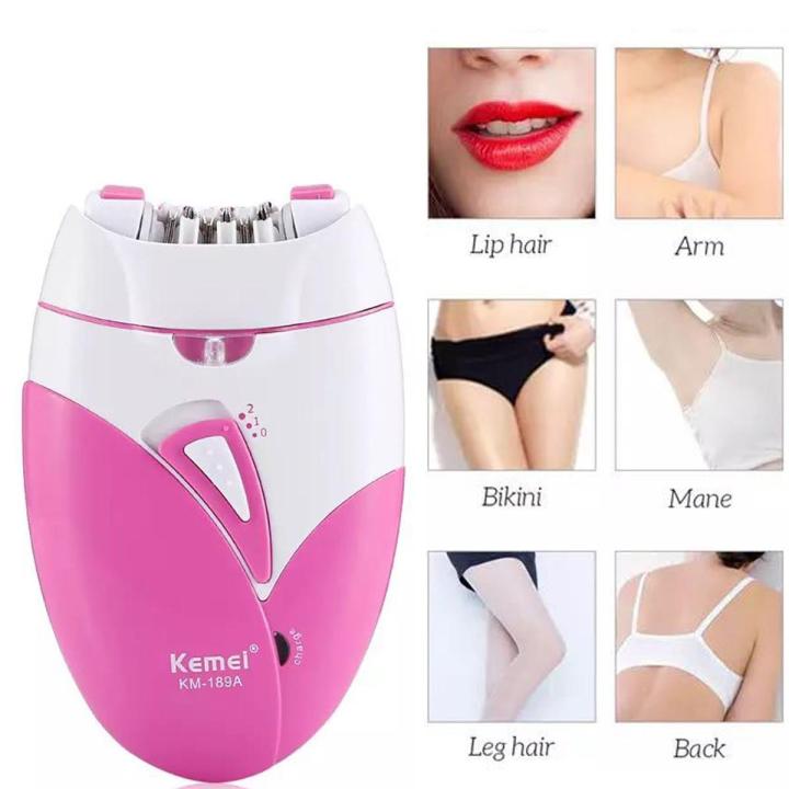 Professional 189A Women Epilator Shaver Depilator - Lady Hair Remover Tool - Women’s Facial Hair Remover - Best Rechargeable Mini Electric Female Shaving machine Depilatory Use for Full Body - NEW Ladies Shaver