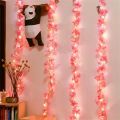 10 Pcs Cherry Blossom String Light 20 LED Garland Artificial Flower Garland Vines Fairy Lights Flower Light For Home Decor Bedroom Curtain Room Decoration Cherry Blossom Flower Lights For Mirror Wall Decoration Lights Set Of 10 Pcs Cherry Blossom Lights.. 