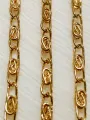 115 cm /45 Inches Chain for Crafting, Handmade Jewelry Making, DIY | KC Gold-Plated Swirl Link | Purse Clutches Cross Body Bags Chain. 
