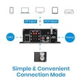 Moukey Portable Home Audio Amplifier, Mini Stereo Amplifier Bluetooth AMP - 2 Channel Wireless Audio Receiver, 50W Peak Power with AUX, USB, FM for Desktops Car Ceiling Wall Small Bedrooms Power Speakers - Remote Control (MAMP2) uk import a1592. 