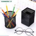 Black pcs Round Mesh Metal Pen Pencil Tool Holder, Table Desk Organizer for Home and Office. Round pen holder SW1202. 