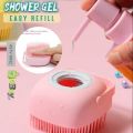 Pet Bath Brush for Cat & Dog Shower Bath Brush Massage Gloves Soft Safety Silicone Comb with Shampoo Box Pet Accessories for Cats Shower Grooming Tool. 