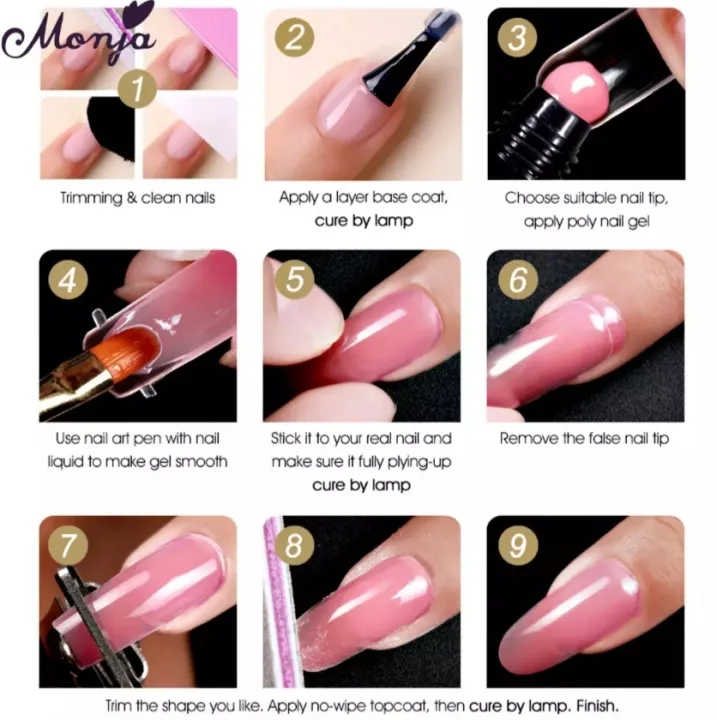 Beautious%208Pcs/Set%20Nail%20Art%20UV%20Quick%20Extension%20Nail%20Kit%20Glitter%20Poly%20UV%20Builder%20Gel%20Nail%20Tip%20Color%20Nail%20Tip%20French%20Nail%20Tip%20Form%20DIY%20Manicure%20Tool%20Set%20-%20Image%208