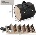 4 | 5 | 6 Slots Leather Sunglasses Case Portable Sunglasses Organizer Travel Eyeglasses Holder Storage for Women Men. 