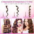 Auto Hair Curler, USB Rechargeable Wireless Automatic Curling Tongs Hair Styling Tools with LCD Display 6 Adjustable Temperature Setting,Professional Hair wavers for Long & Short Hair. 