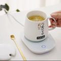 Coffee Mug-Warmer, USB Electric Coffee Cup Warmer for Desk, with Automatic On/Off to Keep Temperature Up to 104-122℉/ 40-50℃, Include Ceramic Mug, Cover, Spoon, Enjoy Anytime Hot Drinks,Green. 