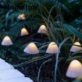 HomeInn Mushroom Lamp Creative Shape Solar Powered Stake Light Outdoor Mushroom Lamps. 