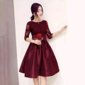 AEYS New Design Bow Belt Short Silk Frock for Girls  AY-111. 