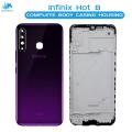 Infinix Hot 8 Housing Middle Frame With Side Button and Camera Lens Complete Body Casing Replacement For Hot 8 - Purple. 