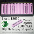 18650 2300mAh lithium ion cell 18650 battery cell recycled ICR 18650 battery cell  3.7 volt to 4.2 volt rechargeable battery tested capacity high draining 4c battery 18650 cell price in pakistan 18650 battery price in pakistan Pakistan E shop. 