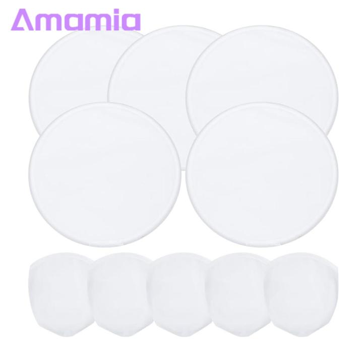 Travel-friendly Hand Fan 5pcs Folding Flying Disc Fan with Storage Bag Portable Round Fan for Diy Sublimation Black White Edge Favorite Handheld Folding Fan