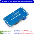 XL6009 DC-DC Adjustable Boost Converter Module Step-Up Power Supply 3.5V–32V to 5V–35V 4A High Efficiency by Electrica. 