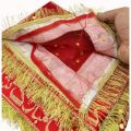 SHAADI MUBARAK DUPATTA NET IN RED COLOR FOR WEDDING PARTY NIKKAH WEDDING NET DUPATTA ( 87 INCH X 42 INCH ). 
