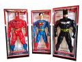 Pack of 3 pcs - Avengers Super Hero Action Figures With Led Light Toys For Kids and Boys Move able Spider Man Bat Man Super Man Spiderman Superman Batman Size 17 Cm. 