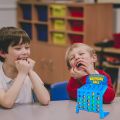 Connect 4 Shots Game, Classic Board Games, Bouncing Linking Shots Ball Game, Educational Interactive Multiplayer Toys for Kids Children. 