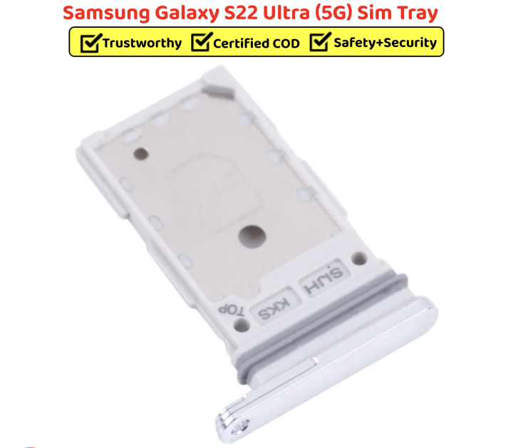 Samsung%20Galaxy%20S22%20Ultra%205G%20SIM%20Tray%20Sim%20Jacket%20Sim%20Slot%20-%20Silver%20%7C%20Top-Notch%20Quality!%20-%20Image%203