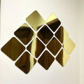 Pack of 12 Square acrylic 3D shape MIRROR STICKERS (CURVED EDGES), For home decor, wall decor, office and Washrooms. 