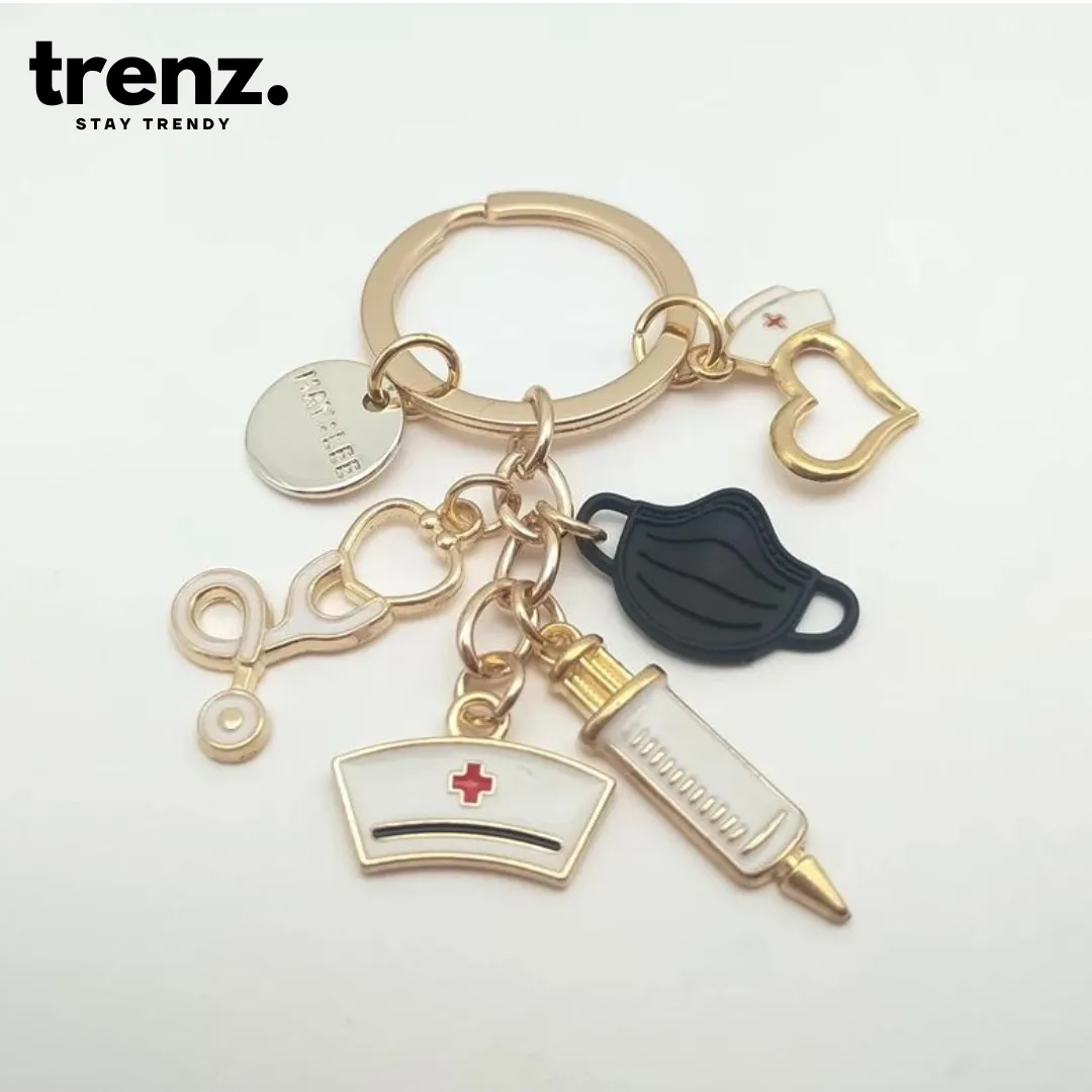 Keychain Doctor Design Medical Keychain Set: Syringe & Stethoscope - Perfect Medico Gift ...