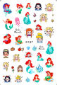 New Barbie Nail Art Stickers Cartoon Nail Art Accessories Disney Snow White Mermaid Princess 3D Stickers Nail Art Accessories. 