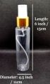 (Pack of 2) 100ML Empty Plastic Spray Bottles Golden Refillable & Reusable Bottles for Face Rose Water, Hair, Toner etc Transparent Travel Size Spray Bottles / Cosmetic Makeup Fine Mist Spray Bottle Empty. 