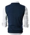 Pack of 3 Ribbed Sleeveless Sweaters for Men. 