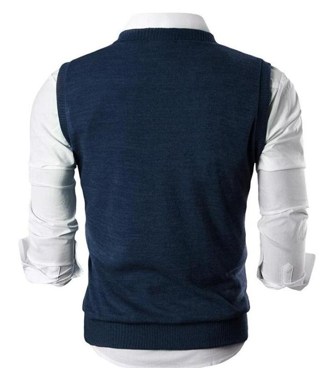Pack%20of%203%20Ribbed%20Sleeveless%20Sweaters%20for%20Men%20-%20Image%204
