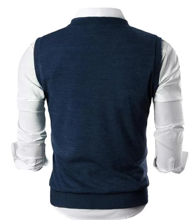 Pack%20of%203%20Ribbed%20Sleeveless%20Sweaters%20for%20Men%20-%20Image%204
