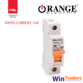 ORANGE ELECTRIC CIRCUIT BREAKER 16A MCB Type C, 1POLE, TYPE C, 230/400V, 6KA MCB, ITEM CODE 470-3004 SIGMA. 