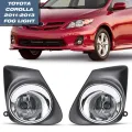Fog Lights for Toyota Corolla 2011 2012 2013 | LED Halogen Front Bumper Fog Lamps Light Grille Cover Wire Switch Car Accessories | Toyota Corolla 2011-2013 Fog Lights. 