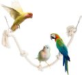 UK Bird Toys 4 feet Birds Cotton Climbing Rope Toy Bird Rope Toy for Parakeets Cockatiels Macaw, African Grey Parrot. 