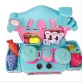 Kids pretend play pink/blue kitchen set with water circulation and dish washer toy 35*39*14 cm. 