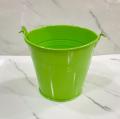 Metal Buckets with Handle Large Size - 2 Pack Colored Iron Pail, Easter Bucket and Flower Pots,Craft Supply Holders for Events,School Storage and Party Favors (Multi-Colored,. 