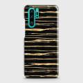 Huawei P30 Pro Cover Case Black with golden lines Hard Cover- Design 11 Cover. 