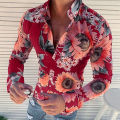 Green Home Men Shirt Sunflower Floral Print Single-breasted Men Shirt. 
