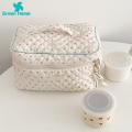 Green Home Makeup Bag Cosmetic Organizer Bunny Print Cosmetic Storage Bag. 