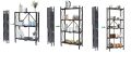 Folding Metal Storage Shelves Without Assembly, Collapsible 3/4/5 Tiers Book Shelves, Large Loading Capacity. 