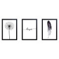 3 PCS 12X16" inches Picture Frame with Glass front, Collage set Photo frame set 3 Pcs Display in Bedroom, Living room. 