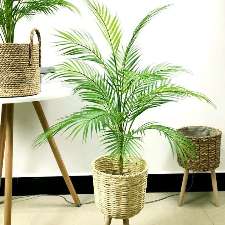 Tropical Artificial Palm Tree Large Branch Real Touch Palm Leaves without Pot - 28 inch Height