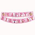 MINNIE MOUSE HAPPY BIRTHDAY WORD BANNER - MINNIE MOUSE THEME BANNER - BIRTHDAY DECORATION ITEMS. 