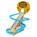 Children's Electric Roller Coaster toy, Duck Climbing Toys, Toy Set with Flashing LED Light, Easy to Install and Carry, Perfect Gift. 