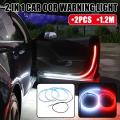 Universal Car Door Opening Warning Lights LED Dynamic Car Door Warning Light Strip 1.2M Waterproof Interior Atmosphere Lights 2 Pcs. 