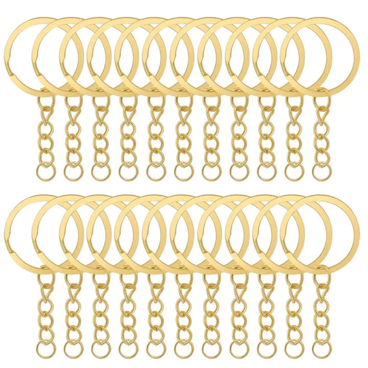 High Quality Premium Golden Keychain Rings With Jump Rings golden Split ...