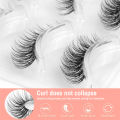 3pair 3D false eyelashes lashes invisible band mink lashes reusable false eyelashes Makeup in Bulk eauty tools. 