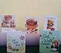 Get well soon (a)  Mini Cards - Pack of 5 - Size  (5 x 5) cm. 