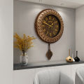Hitco Round Hanging Wall Clock - Pendulum Style Wall Clocks - New Hanging Wall Clocks for Bedroom / Living Room / Decor - Decorating Item for Home - Clock Wall Stylish. 