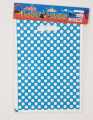 BLUE POLKA DOT THEME GOODY BAGS PACK OF 10 PARTY FAVORS BAGS. 