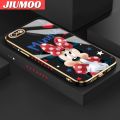 JIUMOO For IPhone 6 6s Case Cartoon Cute Minnie Mouse Luxury Plating Side Phone Cases Pattern Silicone Casing Full Cover Camera Protection Shockproof Softcase. 