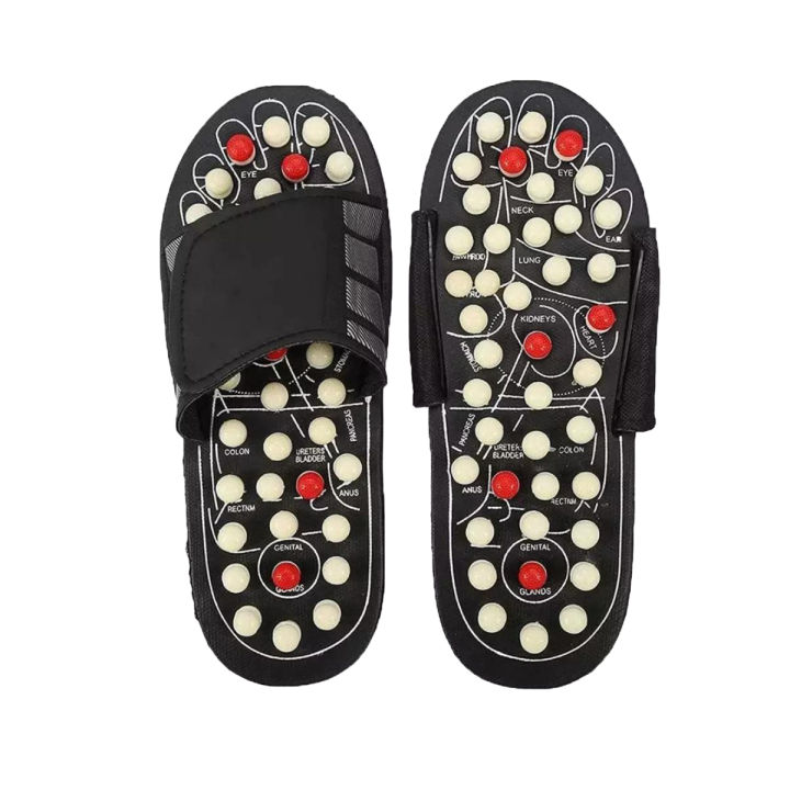 New Proffessional Massage Slippers - Reflexology Acupressure Foot Massage Slipper - Black color