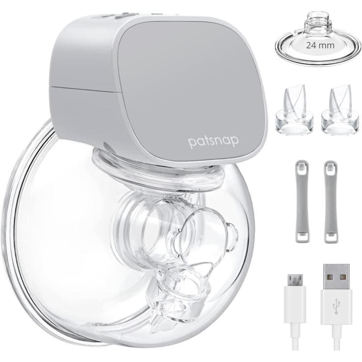 Patsnap Breast Pump, Wearable Hands Free Electric Breast Pumps, Portable Rechargeable Breastfeeding Pump With 2 Mode & 5 Levels, Super Quiet & Leak Proof Milk, 180ml Milk Collector, 24mm Flange.